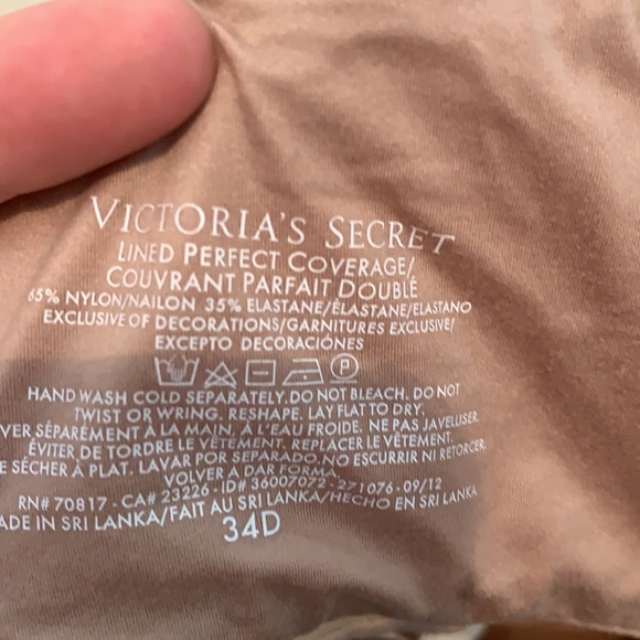EUC Body by VS Lined Perfect Coverage Bra 34D - Picture 3 of 4